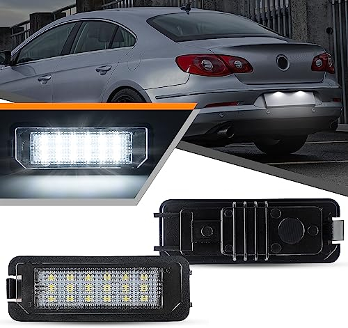 OZ-LAMPE LED Kennzeichenbeleuchtung für VW GOLF 4 5 6 7 Lupo Scirocco Polo 9N 6R Limousine CC Phaeton NEW Beetle 2 EOS, Kennzeichen mit Canbus, Nummernschildbeleuchtung LED, 2 Stücke
