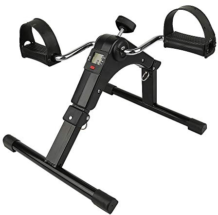 Pedaltrainer mit Display Heimtrainer Arm- und Beintrainer Mini Bike Trainer Pedalmaschine für den Haushalt Fitnessgeräte für Zuhause (schwarz)