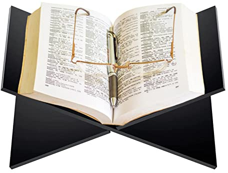 Soporte Para Libros De Lectura, Soporte Para Libros De Cocina De Acrílico, Forma De X , Soporte Para Libros De Mesa De Café Fác De Limpiar, Soporte Para Revistas De Escritorio Para Tabletas, Ho