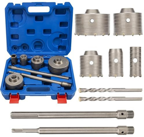 TOOSOAR Broca Hormigon 9 Piezas Ø 30/40/65/80/100MM
