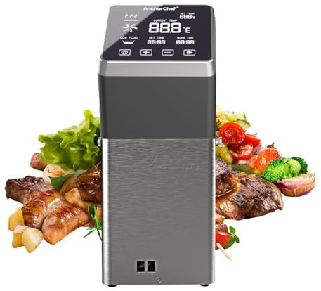 AnchorChef Immersion Circulator, Commercial Restaurant Sous Vide Machine，Large capacity sous vide, Fast-Heating，Sous vide cooker 1400W，With large Touchscreen Accurate Temperature Timer (110V)