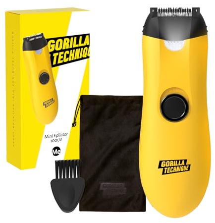 Gorilla Technique Mini Epilator 1000V, Pain Relief Roller, Body Hair Removal Device, Electric Tweezers for Women & Men, Specialized for Narrow and Sensitive Area, Korean Skin Care - 1000V