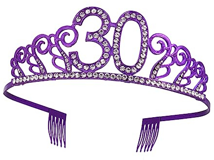 Vaguelly Couronne Numérotée Pour Gâteau Anniversaire Couvre-chef Délicat Décoration Élégante Accessoires Pour Cheveux Coiffure Pour Femme