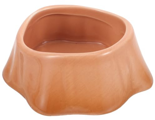 Cabilock Bol pour Contenir Nourriture et Eau et Anti-Renversement Réutilisable en Céramique Orange pour Hamster et Hérisson