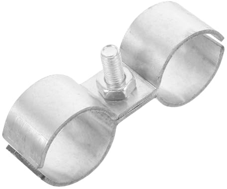 RUNROTOO Fascetta a doppio tubo con morsetti da 32 mm, zincata per yacht e camper. Connessione tubolare stabile e fissaggio del cavo