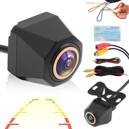 A ABSOPRO 1080P AHD/720P CVBS Doppio Formato Inversione Posteriore Anteriore Visione Fotocamera con Staffa 170 Ampio Angolo Fisheye Lente Notte Visione per Auto