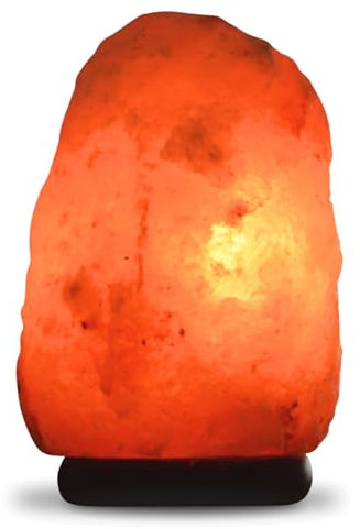 Zen'light - Salzkristalllampe von 4 bis 6 kg - 100% authentischem Himalaya aus Salt Range Pakistan -Salzkristall - handgeschnitzt - Holzbasis - Qualität natürliches Material
