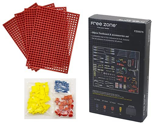 Free Zone 68-Piece Large Pegboard Socket Tools Organizer Set