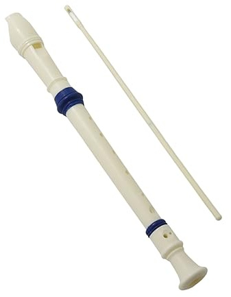 Studenter Plast 8 Hål Sopran Blockflöjt Flöjtmusikinstrument Beige Blå nybörjare sopran blockflöjt