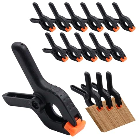 30 Stück 2 Zoll Mini Klemmen Klemmzwingen Schwerlaste Nylon Federklemmen Leimzwingen mit beweglichen Klein Spannklemmen für die Holzbearbeitung DIY Handwerk