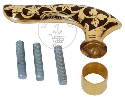 Samara Nautical Canne de marche vintage en bois avec poignée en laiton Style victorien