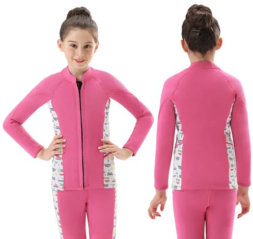 DEHAI Women's Top Wetsuit Jacket Men 2mm Neoprene Keep Warm for Diving Swim