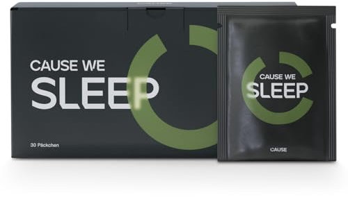 CAUSE we SLEEP- Einschlafhilfe, patentierter KSM-66®Ashwagandha Extrakt, Theanin, Schlafmittel für besseren Schlaf - Entspannung am Abend - ohne Melatonin - 30 Stück