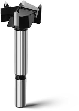 Punta Forstner da 25 mm per legno, lunghezza 92 mm, con gambo rotondo, per legno duro, pannelli di fibra