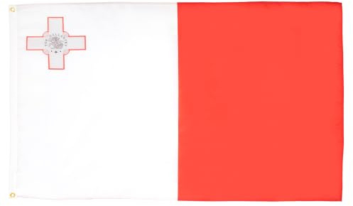 AZ FLAG - Lote de 2 banderas de Malta - 90 x 60 cm - Bandera de Malta 100% poliéster con ojales metálicos integrados