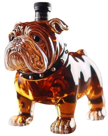 Whiskey Decanter | Household Bulldog Whiskey Decanter, Collectible Liquor Bottle, Alcohol Storage Bottle for Display Cabinet Hotels Bachelor Events, and Weddings