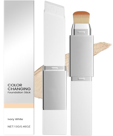 Blanc Cover Cream Stick Concealer, farbwechselnder Foundation-Stick, geeignet für alle Hauttypen, aufhellende Make-up-Basis für ein glattes, feuchtigkeitsspendendes (Ivory White 1pcs)
