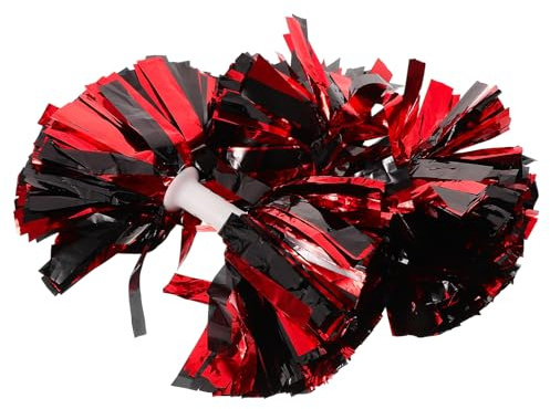 SOIMISS 2 Pezzi Pom Pom Cheerleading Cheerleader Cheer con Manici per Cheer per La Squadra di Ballo Grandi per Cheerleading in Plastica con