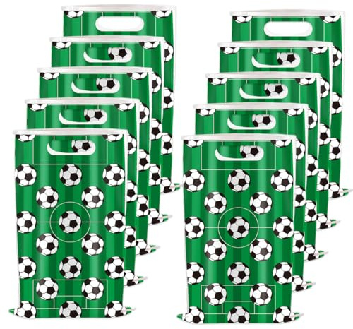 KAHZOR 10 PCS Sachets Anniversaire Enfant Football, Pochette Anniversaire Enfant Pour Football Fête, Sachet Bonbons Anniversaire Foot Garçon, Petit Sachet Cadeau Coupe Du Monde 2026 Décoration De Fête