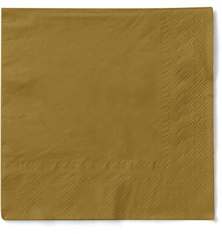 Sovie HOME Serviette in GOLD aus hochwertigem Tissue, 3-lagig, 33 x 33 cm, 20 Stück – edle Papierservietten für festliche Anlässe, Hochzeiten, Geburtstage & Events