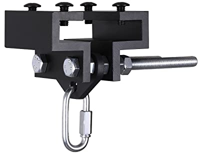 VANROUG Steel I Beam Heavy Bag Hanger, Heavy Duty I-Beam Clamp Punch Bag Bracket Punch Bag, Steel Beam Clamp for Indoor Outdoor Boxing Muay Thai Training, Withstands 500 lbs Gravity