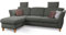 CAVADORE Schlafsofa Trend / Skandinavische Eckcouch mit Federkern, Bettfunktion, Bettkasten im Longchair und 2 Kopfstützen / 249 x 86 x 162 / Cord, Dunkelgrau