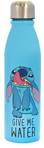 Disney Stitch Aluminium-Wasserflasche, 600 ml, offizieller Merchandise-Artikel von Polar Gear, wiederverwendbar, auslaufsicher, BPA-frei, recycelbar, ideal für Schule, Kindergarten, Sport, Picknick,