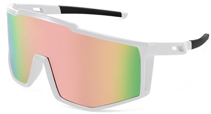 FEISEDY Sport Sonnenbrille Herren Damen Fahrradbrille Verspiegelt mit UV400 Schutz B0061