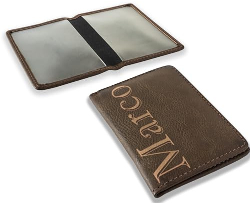 Charles Hendon Personalised Oyster Card Holder, Bus Travel Pass Holders - Engraved Travel Wallet - Gift for Men & Women