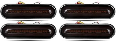 Piloto Trasero Luz Trasera LED 3 En 1 12V Y 24 Para Remolque Y Camión Luz Trasera Impermeable Para Camión Lámpara Trasera Indicador Seguridad Inversa Luces Antiniebla Luces Traseras (Tamaño : 4pcs 55