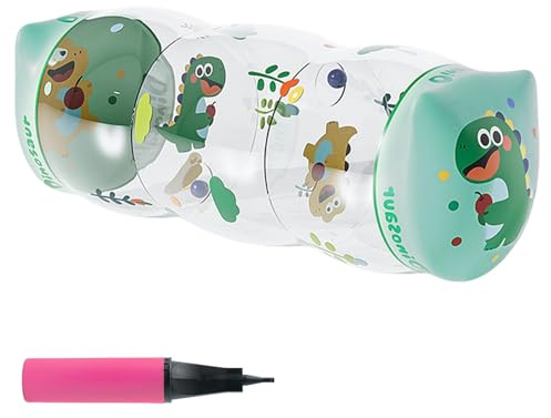 FENGCHUANG Multifunzionale Rullo Strisciante per Bambini Rullo Strisciante Gonfiabile Giochi per Gattonare Adatto a Bambini da 0 a 3 Anni Addestratore di Gattonamento Unisex (Dinosauro)