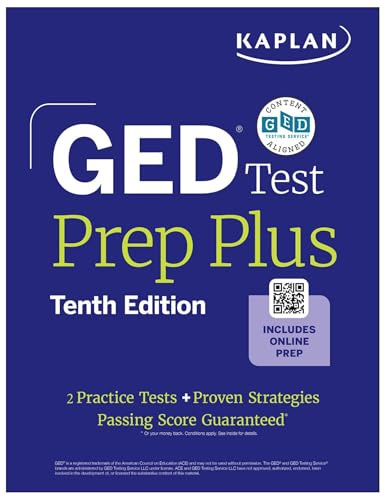 GED Test Prep Plus, Tenth Edition (2026): Includes a Diagnostic Pretest, 2 Full Length Practice Tests, 1000+ Practice Questions, and 60+ Online Videos (Kaplan Test Prep)