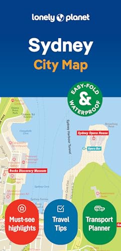 Lonely Planet Sydney City Map: Durable, Waterproof, Easy-Fold Planning Map with Attractions & Walking Tours (Compact City Planning Maps)
