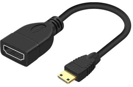 chenyang Adaptador de cable mini HDMI macho a HDMI hembra 4K60hz HDTV para pantallas, monitores y cámaras