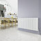 Horizontal Column White Radiator Oval Double Designer Radiator 600x1180mm Central Heating Interior Design