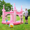 Teamson Kids Großes Garten Aufblasbares Riesen Planschbecken mit Sprenger, Rosa, Schloss für Jungen und Mädchen im Freien, 208 x 208 x 216 cm, mit Zubehör