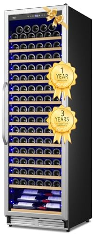 Velieta Upgraded 190 Bottles Wine Cooler Refrigerator,24 Inch Wide Wine Fridge with Professional Temperature Control System, Freestanding or Built-in installation, Quiet Operation