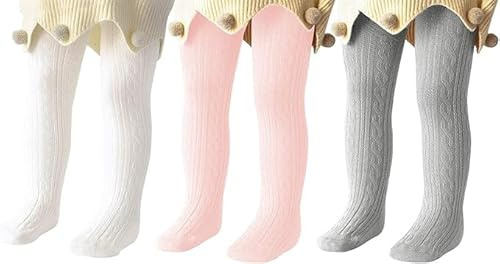 Zando Collants pour bébé fille 0-4 ans - Collants pour bébé - Leggings thermiques - Collants pour enfants - Collants de ballet pour fille, 0-6 mois