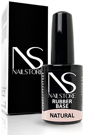 Nail Store - Base Rubber Natural per Unghie Sottili deboli, Rinforzante per unghie naturali, Base Gel Adesione per Smalto Semipermanente Forte Adesione Autolivellante