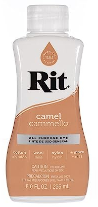 Rit Dye - 226.8 g Flüssige Stofffarbe für Kleidung, Dekor und Handwerk - Kamel (1 Pack)
