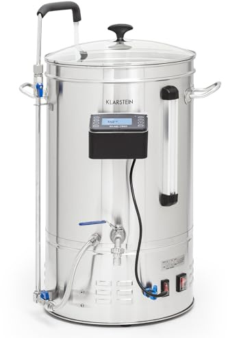 KLARSTEIN Kit Birra Artigianale Completo, Fermentatore Birra da 35L, Kit per Fare la Birra in Casa in Acciaio Inossidabile, Kit Birra Fai da Te, modalità Automatica, 2500W, Auto-Mode, Smart App