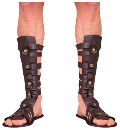 Horror-Shop Roman Sandals With Straps & Shin Guards