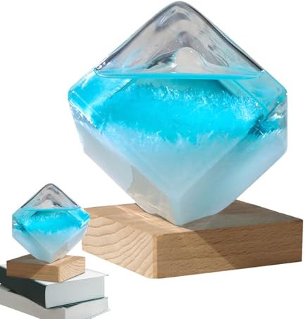 Verre pour prévisions météo, baromètre météo, tempête, décoration de