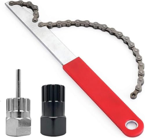 Alleshelfer Kettenpeitsche, Fahrrad Kettenpeitsche mit Zahnkranzabzieher, Fahrrad Kassette Abzieher Werkzeug, Kassettenabzieher Fahrradwerkzeug, Fahrrad Kettenpeitsche Ritzelabnehmer