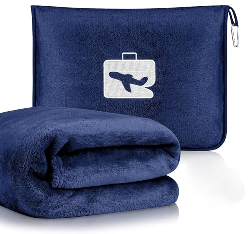 Alleshelfer Manta de viaje con almohada, 2 en 1, multifuncional, para coche y vuelo (verde)