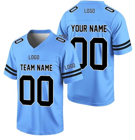 Custom Football Jersey Personalized Team Name Number & Logo Breathable Quick-Dry Sports Uniform for Men Women Youth Kids