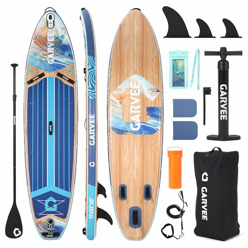 Inflatable Stand Up Paddle Board, Stand Up Paddle Board with Premium SUP Paddleboard Accessories, Wide Stable Design, Non-Slip Comfort Deck for All Skill Levels