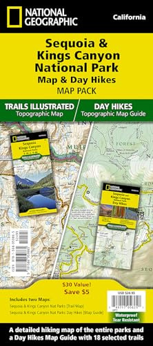 Sequoia and Kings Canyon Day Hikes and National Parks Map [Map Pack Bundle] (National Geographic Trails Illustrated Map)
