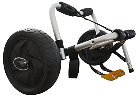 Onefeng Sports 100LBS Kayak Cart Canoe Carrier Trolley for Carrying Kayaks,Canoes,Paddleboards with Plastic Wheels