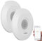 Luminea Home Control Alexa Bewegungsmelder: 2er-Set extra-flacher WLAN-PIR-Bewegungsmelder mit App, 360°, 230 Volt (WiFi Bewegungsmelder, Bewegungsmelder Apps, Lampe mit Bewegungs Melder)